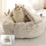 Lit en Peluche Rond pour Chat