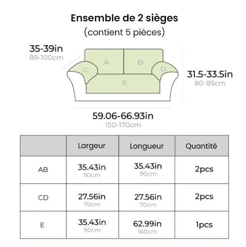 tableau des tailles